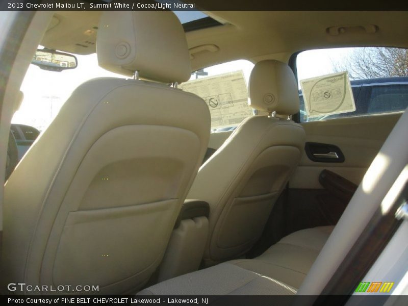 Summit White / Cocoa/Light Neutral 2013 Chevrolet Malibu LT