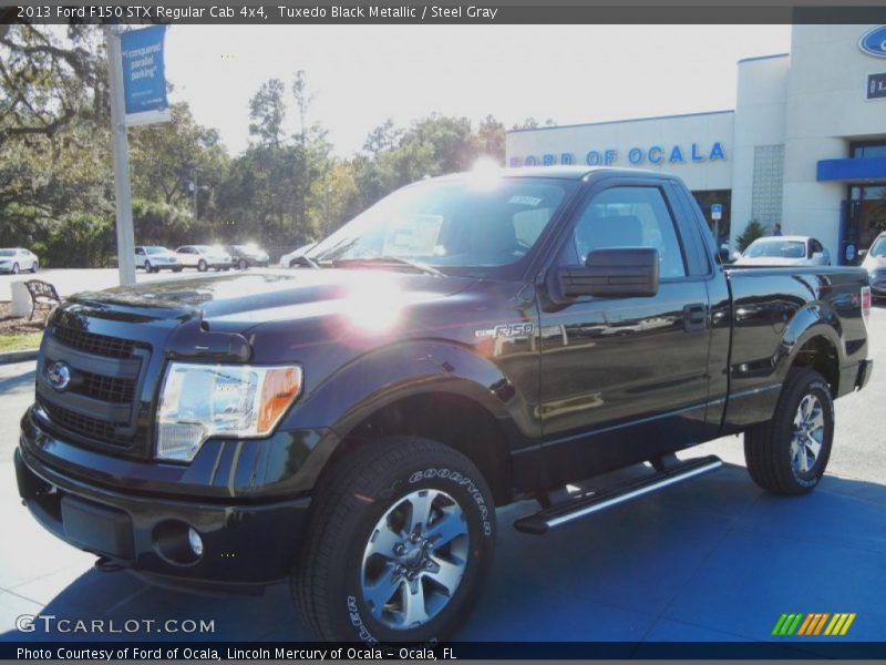 Tuxedo Black Metallic / Steel Gray 2013 Ford F150 STX Regular Cab 4x4