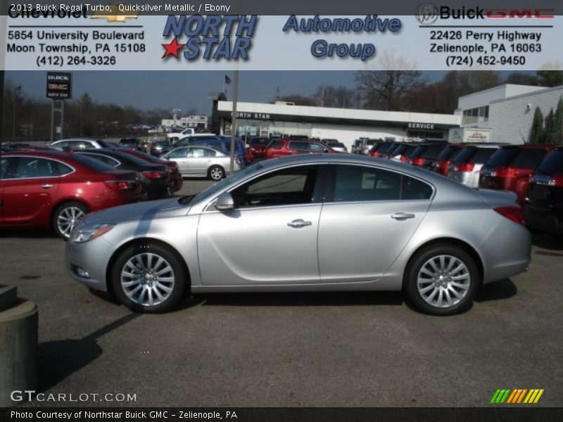 Quicksilver Metallic / Ebony 2013 Buick Regal Turbo
