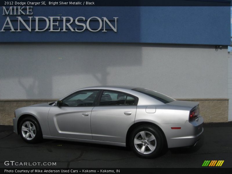 Bright Silver Metallic / Black 2012 Dodge Charger SE