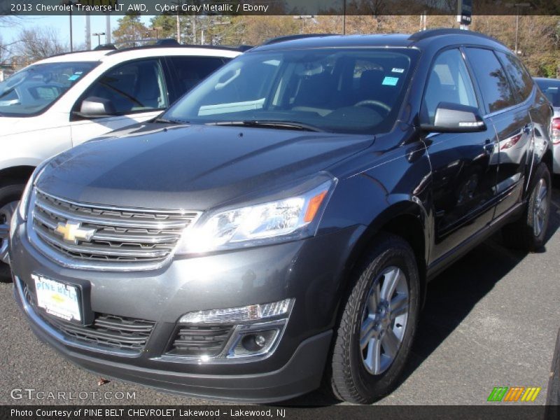 Cyber Gray Metallic / Ebony 2013 Chevrolet Traverse LT AWD
