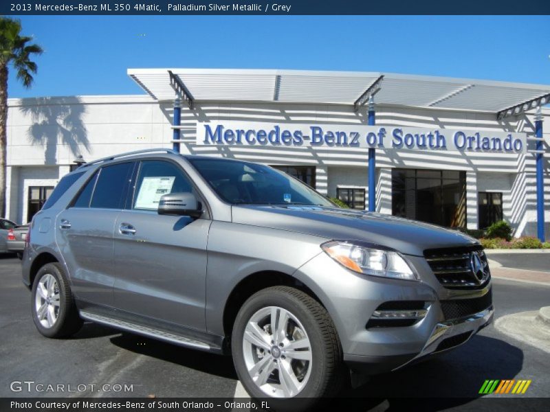 Palladium Silver Metallic / Grey 2013 Mercedes-Benz ML 350 4Matic