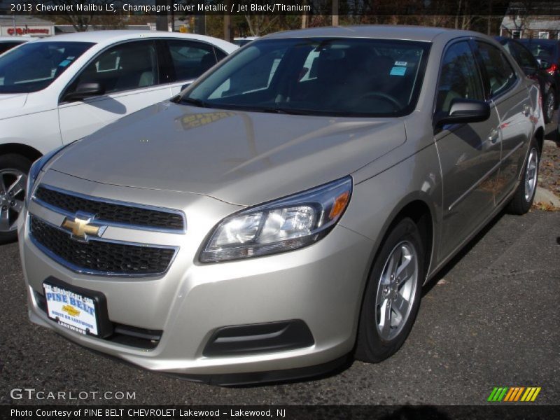 Champagne Silver Metallic / Jet Black/Titanium 2013 Chevrolet Malibu LS