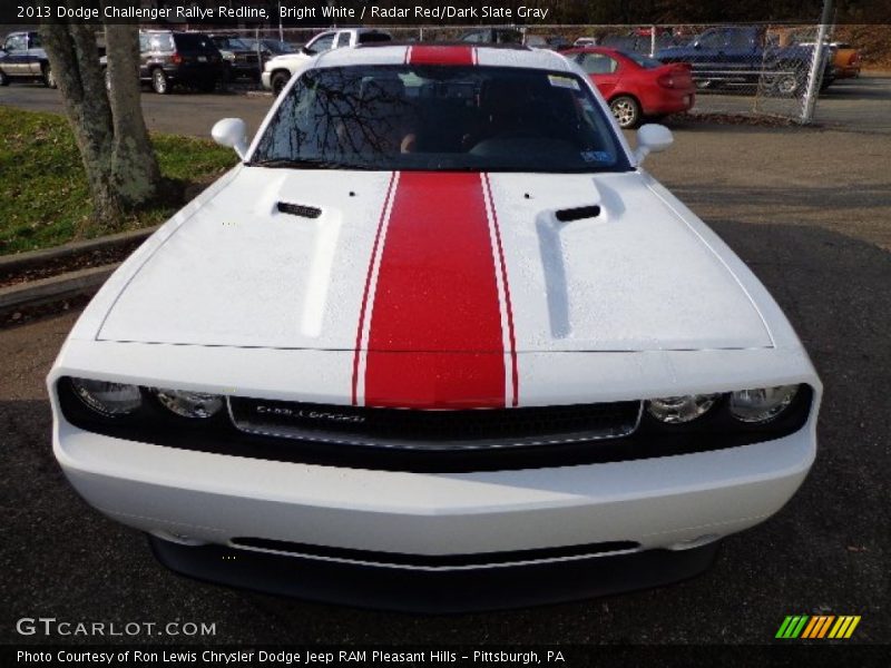 Bright White / Radar Red/Dark Slate Gray 2013 Dodge Challenger Rallye Redline
