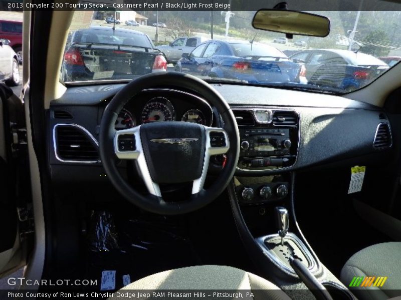 Cashmere Pearl / Black/Light Frost Beige 2013 Chrysler 200 Touring Sedan