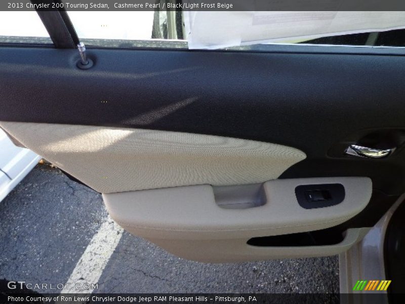 Cashmere Pearl / Black/Light Frost Beige 2013 Chrysler 200 Touring Sedan