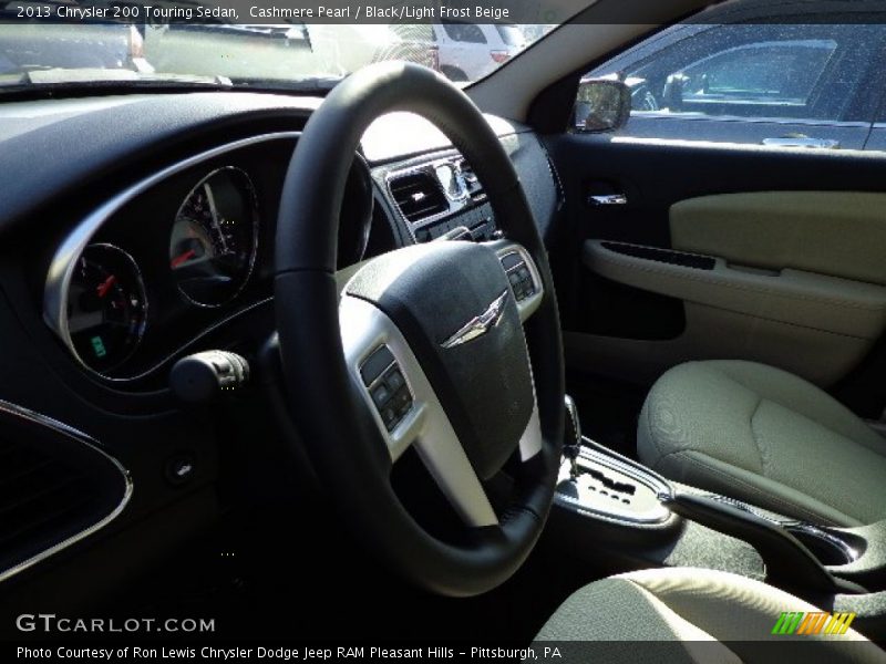 Cashmere Pearl / Black/Light Frost Beige 2013 Chrysler 200 Touring Sedan