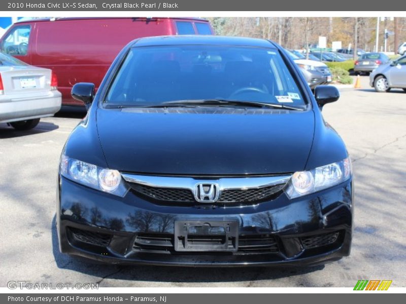 Crystal Black Pearl / Black 2010 Honda Civic LX-S Sedan