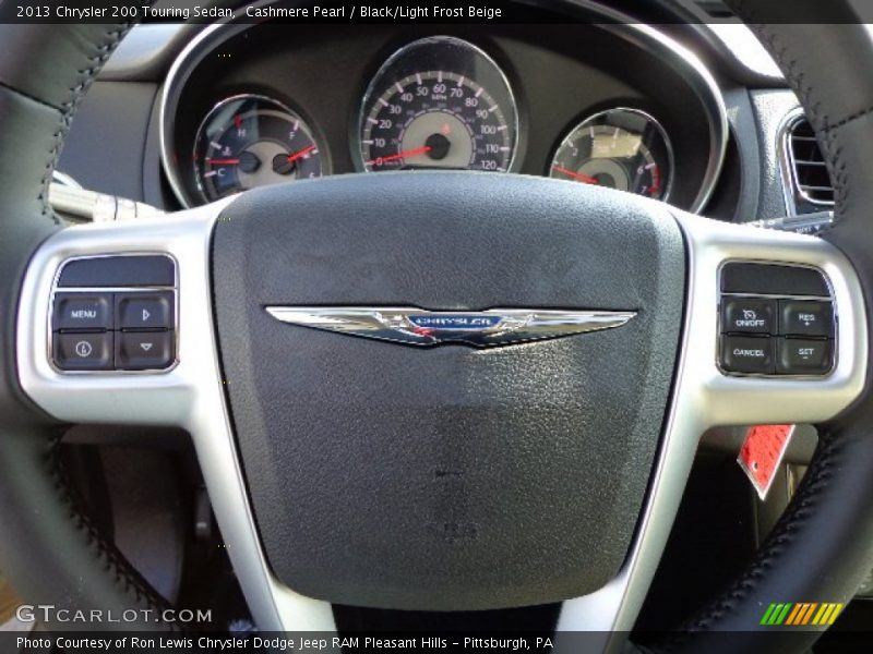 Cashmere Pearl / Black/Light Frost Beige 2013 Chrysler 200 Touring Sedan
