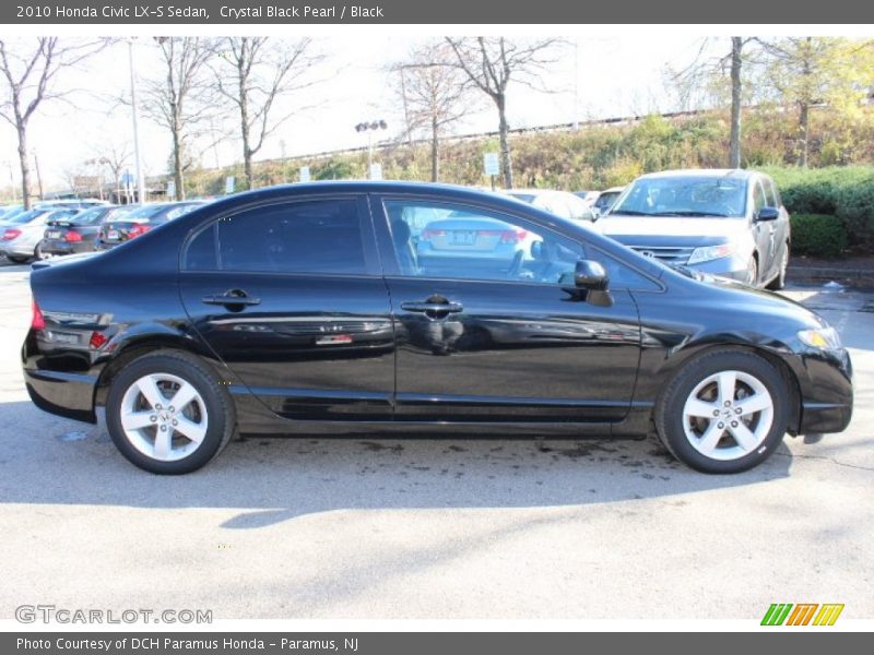 Crystal Black Pearl / Black 2010 Honda Civic LX-S Sedan