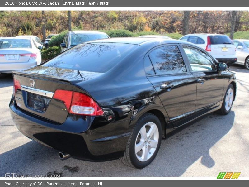 Crystal Black Pearl / Black 2010 Honda Civic LX-S Sedan
