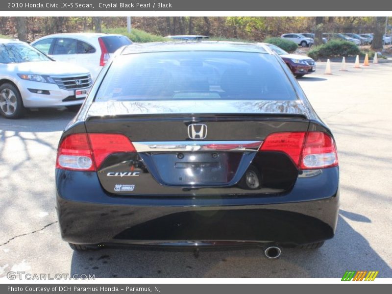 Crystal Black Pearl / Black 2010 Honda Civic LX-S Sedan