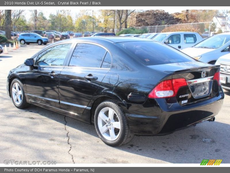 Crystal Black Pearl / Black 2010 Honda Civic LX-S Sedan