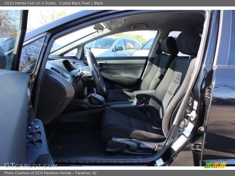 Crystal Black Pearl / Black 2010 Honda Civic LX-S Sedan