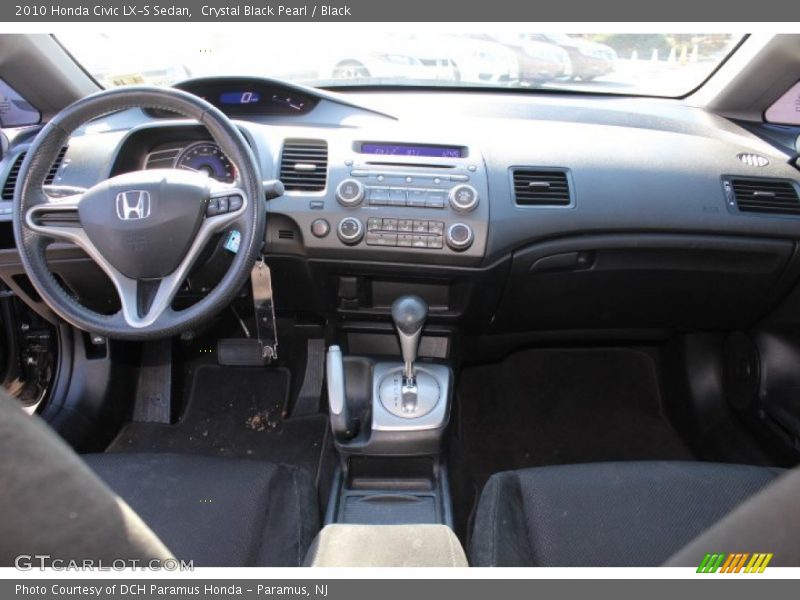 Crystal Black Pearl / Black 2010 Honda Civic LX-S Sedan