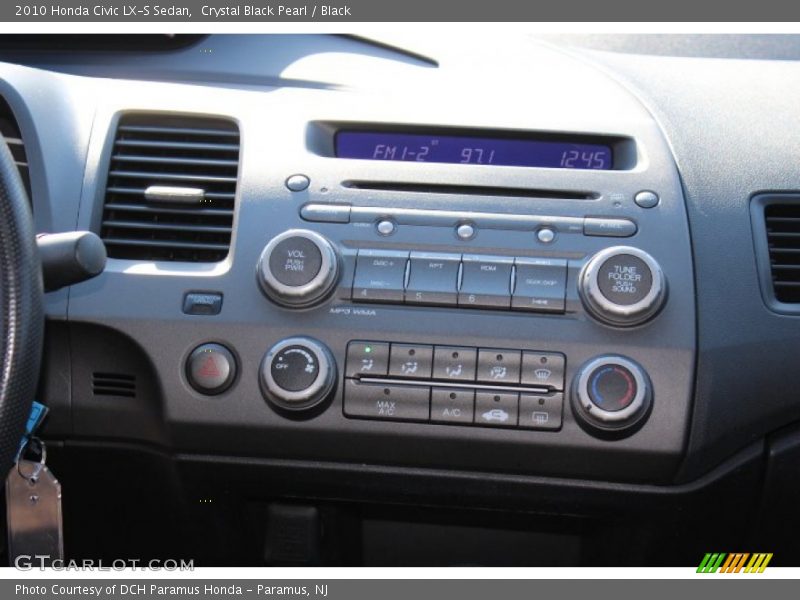 Crystal Black Pearl / Black 2010 Honda Civic LX-S Sedan