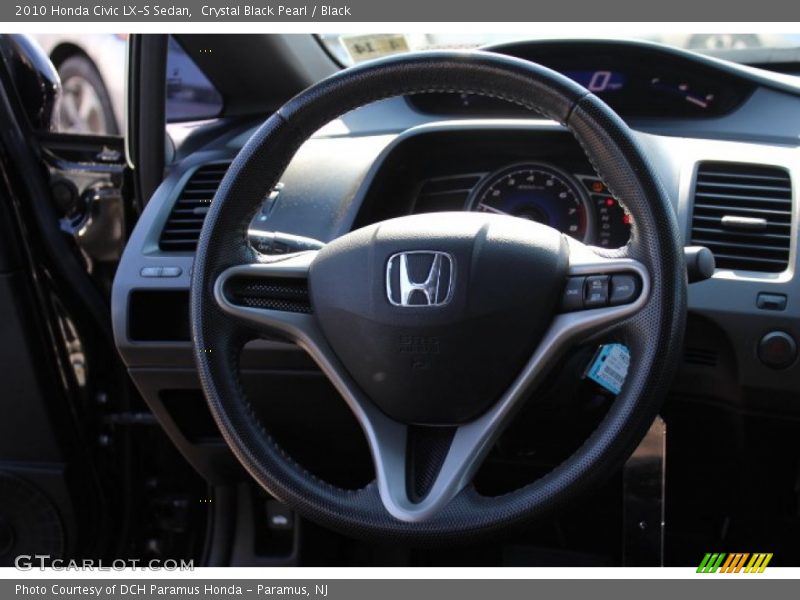 Crystal Black Pearl / Black 2010 Honda Civic LX-S Sedan