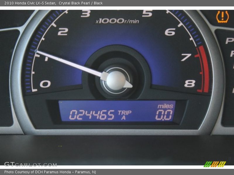 Crystal Black Pearl / Black 2010 Honda Civic LX-S Sedan