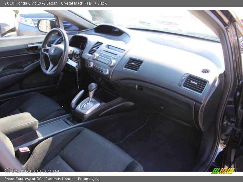 Crystal Black Pearl / Black 2010 Honda Civic LX-S Sedan