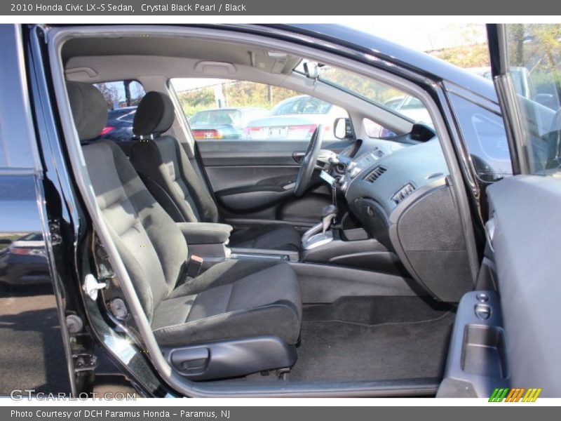 Crystal Black Pearl / Black 2010 Honda Civic LX-S Sedan