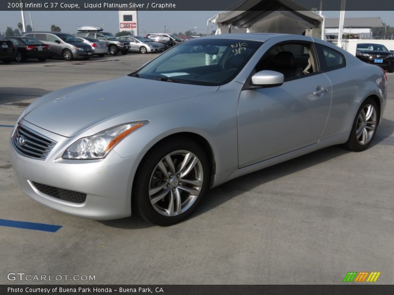Liquid Platinum Silver / Graphite 2008 Infiniti G 37 Coupe