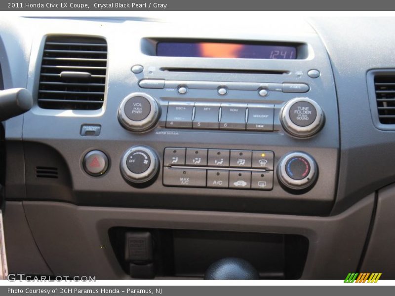 Crystal Black Pearl / Gray 2011 Honda Civic LX Coupe