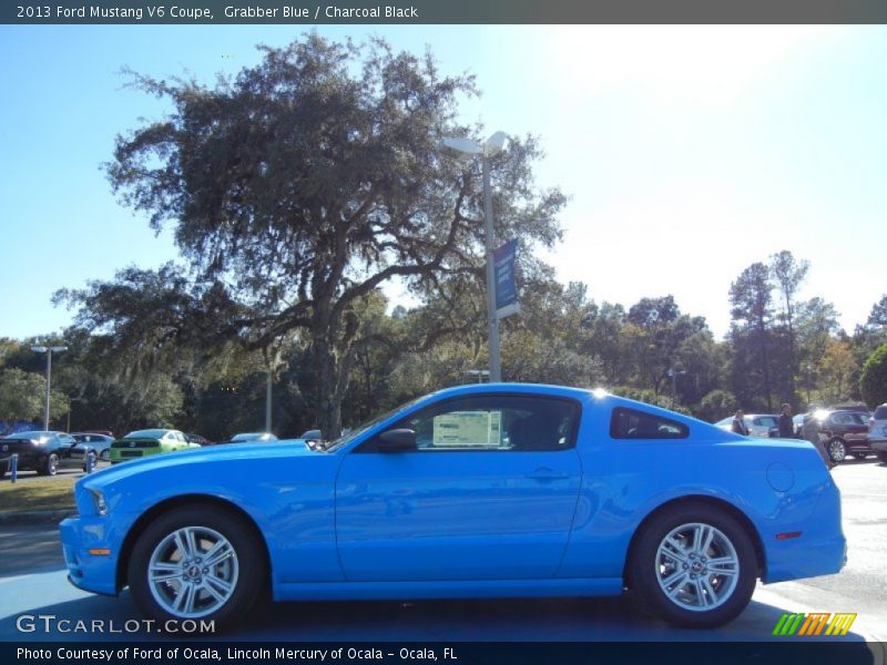 Grabber Blue / Charcoal Black 2013 Ford Mustang V6 Coupe