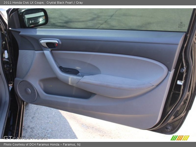 Crystal Black Pearl / Gray 2011 Honda Civic LX Coupe