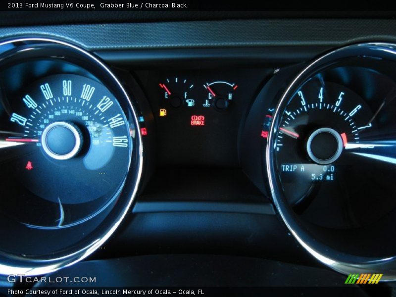 Grabber Blue / Charcoal Black 2013 Ford Mustang V6 Coupe