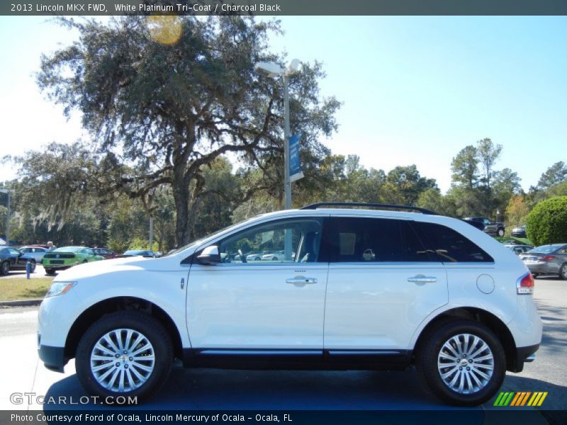 White Platinum Tri-Coat / Charcoal Black 2013 Lincoln MKX FWD
