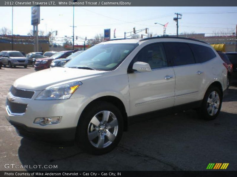 White Diamond Tricoat / Cashmere/Ebony 2012 Chevrolet Traverse LTZ