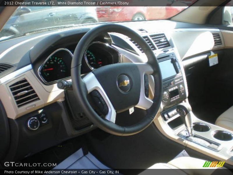 White Diamond Tricoat / Cashmere/Ebony 2012 Chevrolet Traverse LTZ