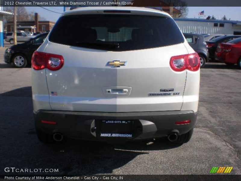 White Diamond Tricoat / Cashmere/Ebony 2012 Chevrolet Traverse LTZ