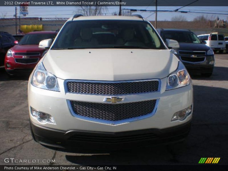 White Diamond Tricoat / Cashmere/Ebony 2012 Chevrolet Traverse LTZ