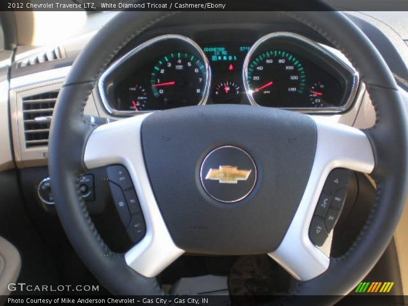 White Diamond Tricoat / Cashmere/Ebony 2012 Chevrolet Traverse LTZ