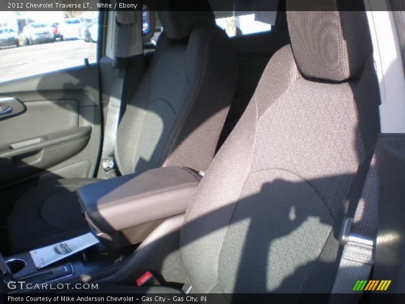 White / Ebony 2012 Chevrolet Traverse LT