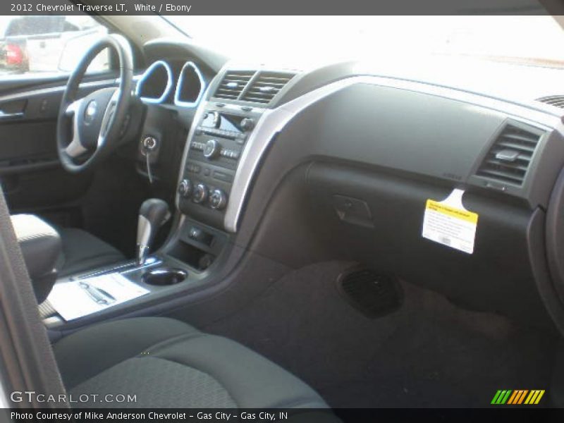 White / Ebony 2012 Chevrolet Traverse LT