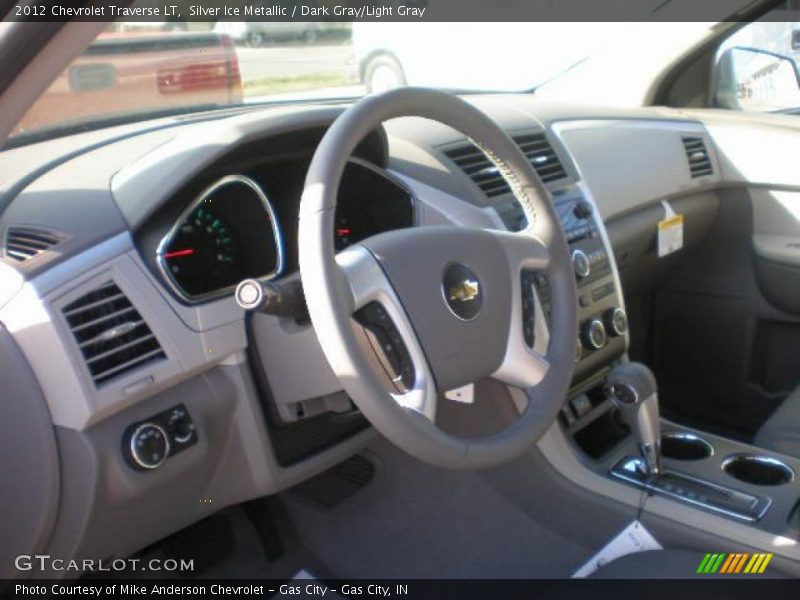 Silver Ice Metallic / Dark Gray/Light Gray 2012 Chevrolet Traverse LT
