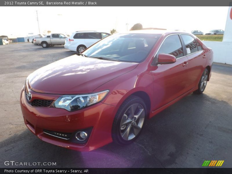 Barcelona Red Metallic / Black 2012 Toyota Camry SE
