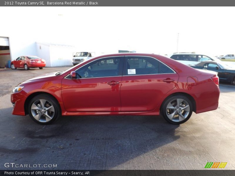Barcelona Red Metallic / Black 2012 Toyota Camry SE