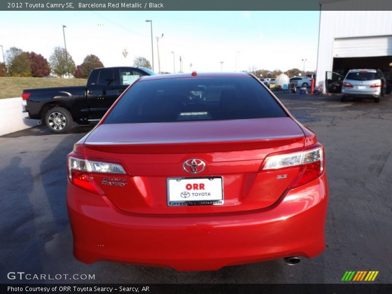 Barcelona Red Metallic / Black 2012 Toyota Camry SE