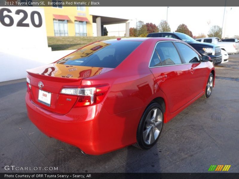 Barcelona Red Metallic / Black 2012 Toyota Camry SE