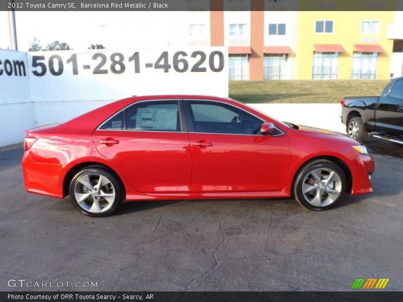 Barcelona Red Metallic / Black 2012 Toyota Camry SE