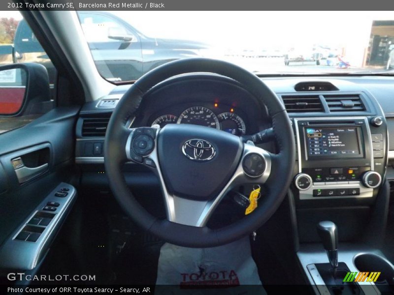 Barcelona Red Metallic / Black 2012 Toyota Camry SE