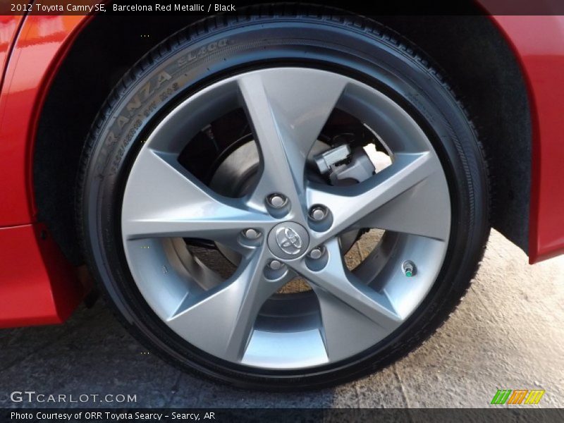 Barcelona Red Metallic / Black 2012 Toyota Camry SE