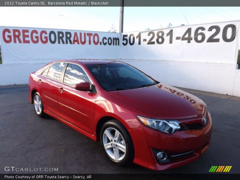Barcelona Red Metallic / Black/Ash 2012 Toyota Camry SE