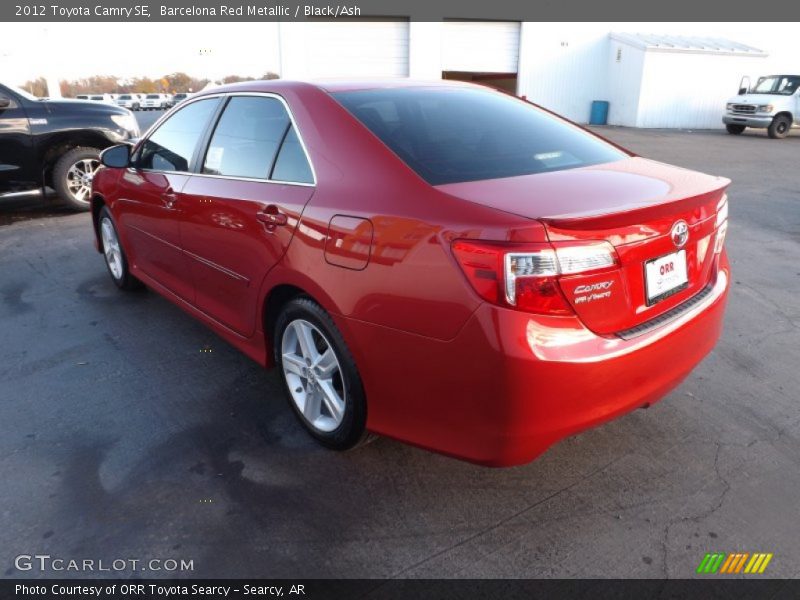 Barcelona Red Metallic / Black/Ash 2012 Toyota Camry SE