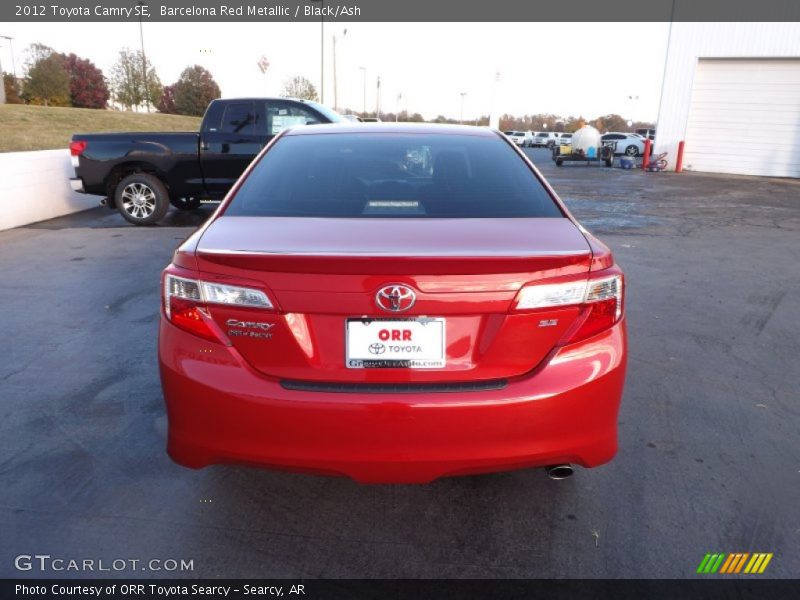 Barcelona Red Metallic / Black/Ash 2012 Toyota Camry SE