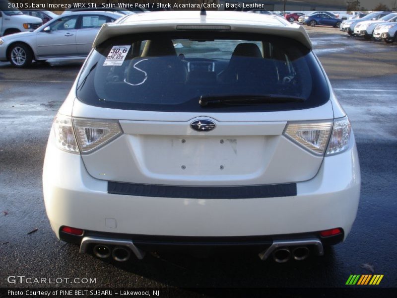 Satin White Pearl / Black Alcantara/Carbon Black Leather 2010 Subaru Impreza WRX STi