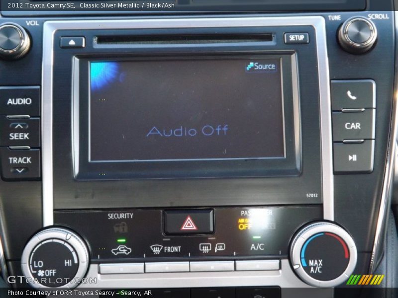 Classic Silver Metallic / Black/Ash 2012 Toyota Camry SE